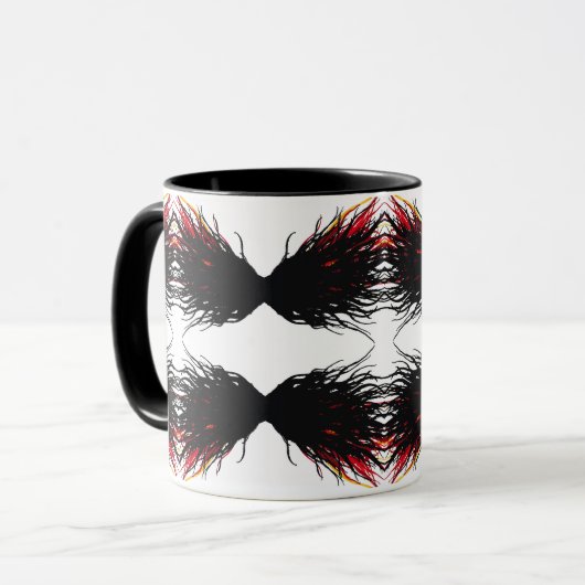 Mug Abstrait convoitise 7 péchés capitaux art à l'encr (Devant gauche)