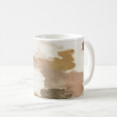 Mug Abstrait Crème Ivoire Brun Tan (Devant droit)