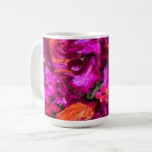 Mug Abstrait Dans Les Purples, Les Oranges Et Les Vert (Devant gauche)