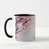 Mug Abstrait d'art vibrant de fleurs de cerisier (Gauche)