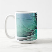 Mug Abstrait De Bleu, Art Fractal Moderne (Gauche)
