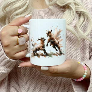 Mug Abstrait de deux chèvres