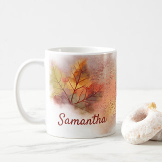 Mug Abstrait de la feuille de automne personnalisé