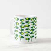 Mug Abstrait de la feuille de rechange - vert et jaune (Devant gauche)