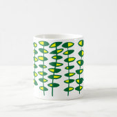 Mug Abstrait de la feuille de rechange - vert et jaune (Centre)