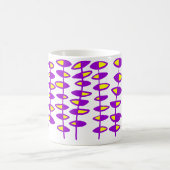 Mug Abstrait de la feuille de rechange - violet et jau (Centre)