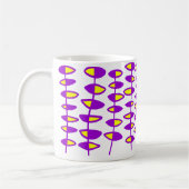 Mug Abstrait de la feuille de rechange - violet et jau (Gauche)