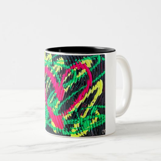 Mug Abstrait de néon (Devant droit)