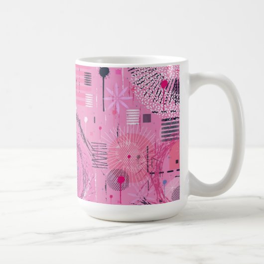 Mug Abstrait de sundae à la fraise (Droite)
