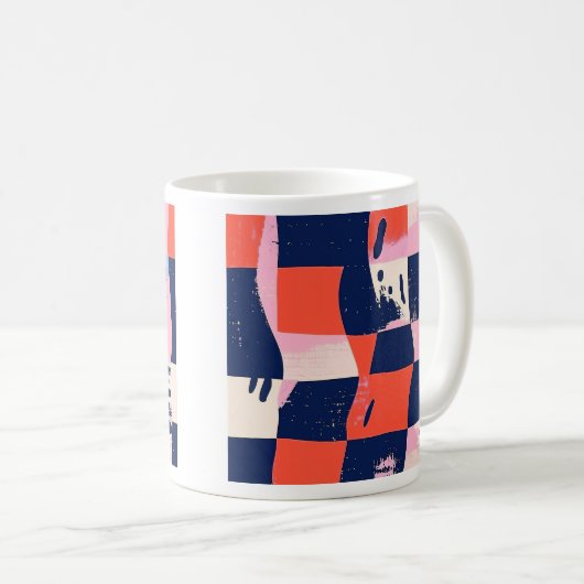 Mug Abstrait de tableau de bord dynamique (Devant droit)
