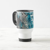 Mug Abstrait de voyage en bleu et noir gras (Devant gauche)
