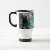 Mug Abstrait de voyage en bleu et noir gras (Gauche)