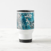 Mug Abstrait de voyage en bleu et noir gras (Centre)