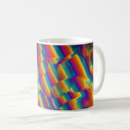 Mug Abstrait - Déformations de verre coloré (Devant droit)