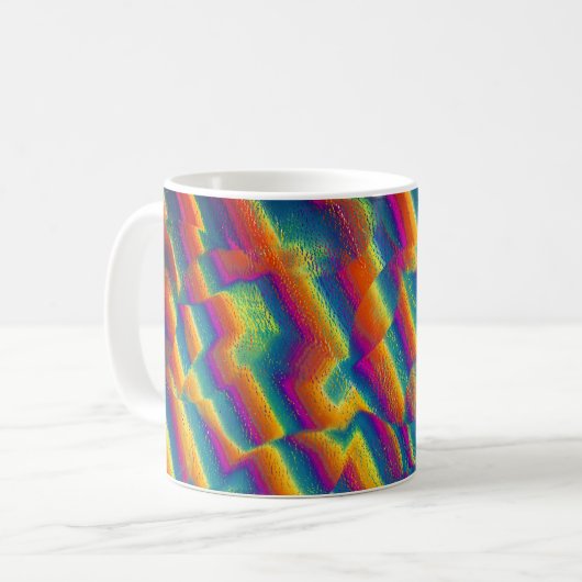 Mug Abstrait - Déformations en verre coloré (Devant gauche)