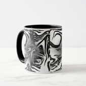 Mug Abstrait d'encre d'argent (Devant gauche)