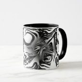 Mug Abstrait d'encre d'argent (Devant droit)