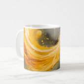 Mug Abstrait Doré Marbre Moderne Vagues (Devant gauche)