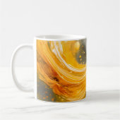 Mug Abstrait Doré Marbre Moderne Vagues (Gauche)