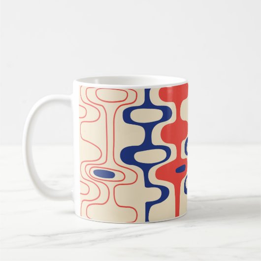 Mug Abstrait du milieu du siècle : design moderne et t (Gauche)