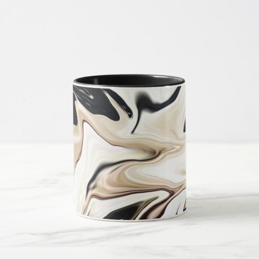 Mug Abstrait élégant rétro couleurs texture fluide num (Centre)
