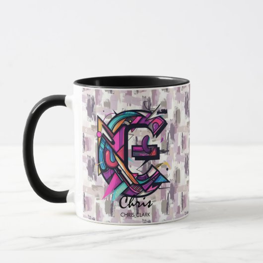 Mug Abstrait en gras - C pour Chris (Gauche)