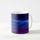 Mug Abstrait espace polygonal bas poly foncé arrière - (Devant droit)