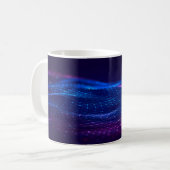 Mug Abstrait espace polygonal bas poly foncé arrière - (Devant gauche)