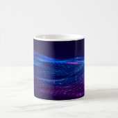Mug Abstrait espace polygonal bas poly foncé arrière - (Centre)