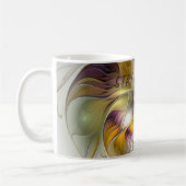 Mug Abstrait Fleur colorée Texte fractal moderne (Gauche)