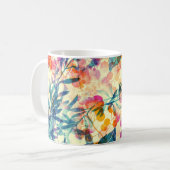Mug Abstrait fleuri : herbes, fleurs motif. (Devant gauche)
