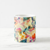 Mug Abstrait fleuri : herbes, fleurs motif. (Centre)