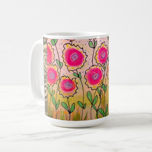 Mug Abstrait floral 16 (Devant gauche)
