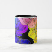 Mug Abstrait floral en verre tendu (Centre)