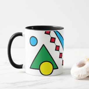 Mug [Abstrait géométrique #1] Gras Couleurs primaire