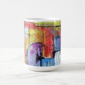Mug Abstrait Géométrique Coloré (Centre)
