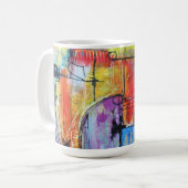 Mug Abstrait Géométrique Coloré (Devant gauche)