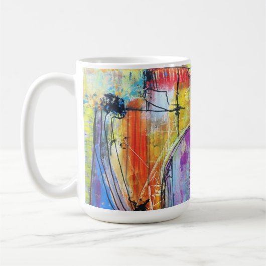 Mug Abstrait Géométrique Coloré (Gauche)
