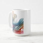 Mug Abstrait géométrique - Conception de dégradé (Devant gauche)