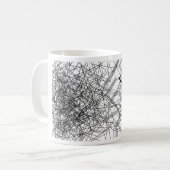 Mug Abstrait Géométrique du Chaos à l'Ordre  (Devant gauche)