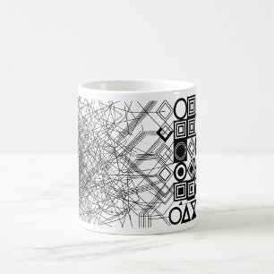 Mug Abstrait Géométrique du Chaos à l'Ordre