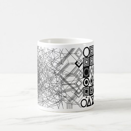 Mug Abstrait Géométrique du Chaos à l'Ordre 
