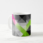 Mug Abstrait géométrique élégante Gris vert rose (Devant gauche)