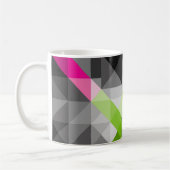 Mug Abstrait géométrique élégante Gris vert rose (Gauche)