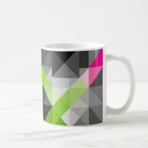 Mug Abstrait géométrique élégante Gris vert rose