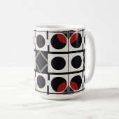 Mug Abstrait Géométrique Moderne Avec Cercles (Devant droit)