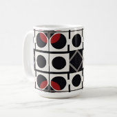 Mug Abstrait Géométrique Moderne Avec Cercles (Devant gauche)