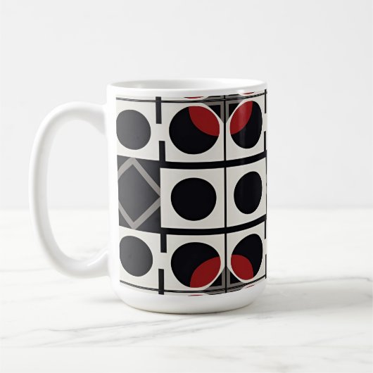 Mug Abstrait Géométrique Moderne Avec Cercles (Gauche)