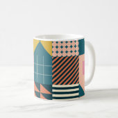 Mug Abstrait géométrique moderne : Conception colorée (Devant droit)