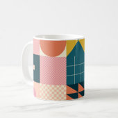 Mug Abstrait géométrique moderne : Conception colorée (Devant gauche)